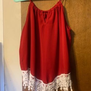 Red tank top